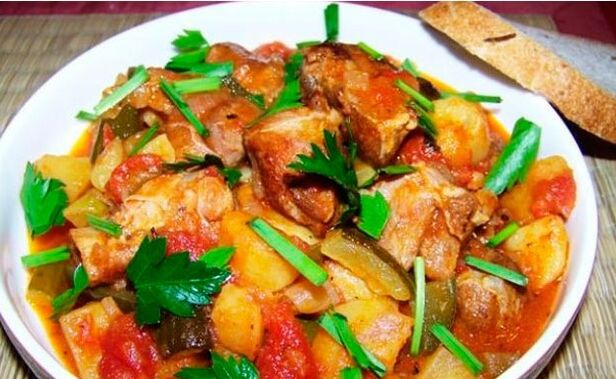 Carne com legumes