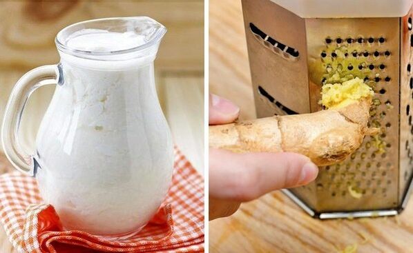 Faça um coquetel com kefir e gengibre ralado